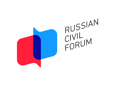 Russian Civil Forum blue color dialogue discussion dynamic forum logo red