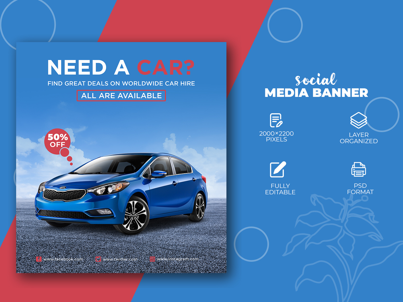 Car Social Media Post Design by Tanvir Ahmed on Dribbble
