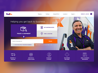 FedEx Redesign design ui uiux web web design website