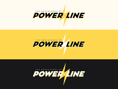 The Adventures of Power Line 52logos branding comics lightning logo superheroes