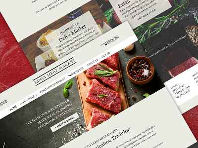 Tangi Meat Market design food home homepage landing layout meat web website