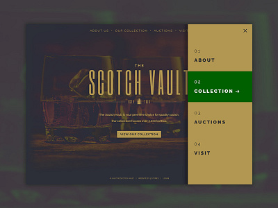 The Scotch Vault design gold home landing page layout scotch ui ux web website