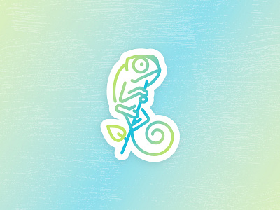Chameleon 2.0 Sticker animal chameleon gradient icon illustration sticker