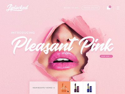 Liplocked Website Concept app branding fashion typography ui ux web web design website