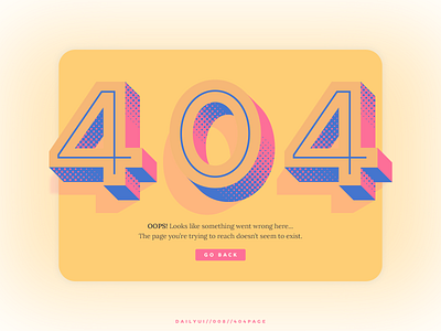 Daily UI // 008 // 404 Page