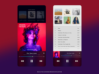 Daily UI // 009 // Music Player app daily ui daily ui 009 mobile music player ui ux