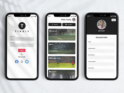 Tikkit- Concept Design app design mobile design mobile ui ui uiux design user interface