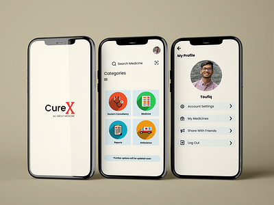 CureX- concept design app design mobile design ui uiux design