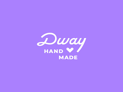 Dway Handmade dway hand handmade heart logo made type violet way