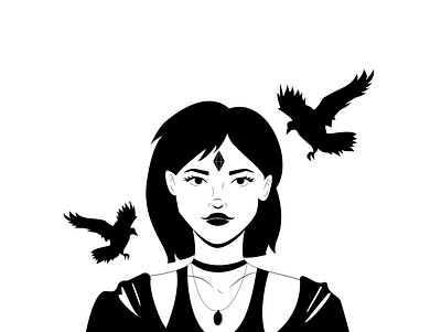 Raven design graphic design illustration logo vector