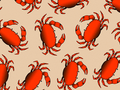 Crabby Pattern design illustration pattern background vector