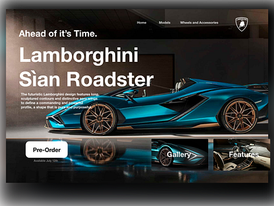 Dribbble Weekly Warm-Up |  Lamborghini page