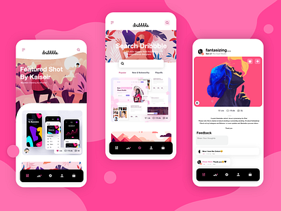 Dribbble App concept