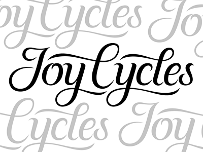 JoyCycles WIP calligraphy hand drawn lettering logo logotype script typography wip