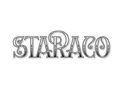 STARACO Variant lettering logo logotype monochrome uppercase