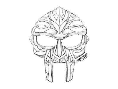 Venomous Villain Sketch doom drawing gladiator hand drawn hip hop illustration mask mfdoom rap sketch villain