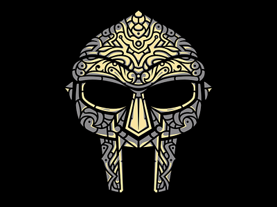 Venomous Villain Stone Colorway design doom gladiator hand-drawn hip-hop illustration mask mfdoom rap vector villain
