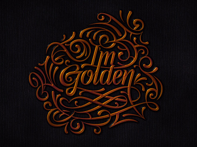 I'm Golden - Coated calligraphy design hand drawn lettering t shirt vector