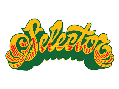 Selector 2021 Logo dancehall design dub hand drawn jamaica lettering music pan african reggae tricolor type typography vector
