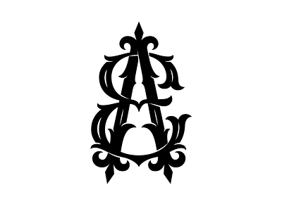 EA Monogram hand-drawn lettering logo monochrome monogram typography vector