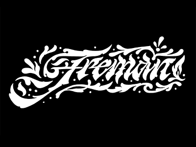Freman WB birthday calligraphy gift lettering monochrome name namesbymx present script typography
