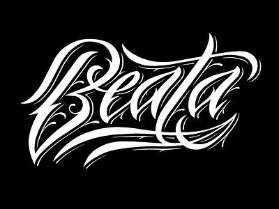 Beata WB beata lettering name namesbymx script tattoo