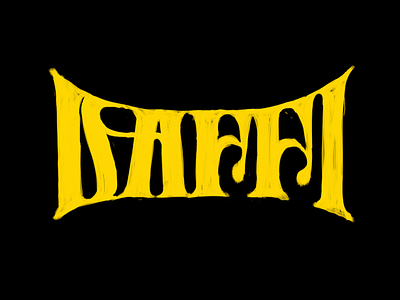 Daffi Sketch black jungle squad daffi hiphop jeremiah jae jjaer lettering logo logotype rap type typography