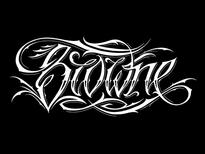 Browne script 2012 edit hand drawn inverted lettering monochrome script tattoo type typography