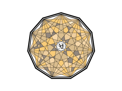 86xM11 HDG Yellow design geometric hendecagon illustration logo magnetiq11 roman numerals tshirt vector