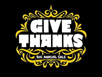 Selector Give Thanks hand-drawn handlettering lettering sale thanksgiving typography