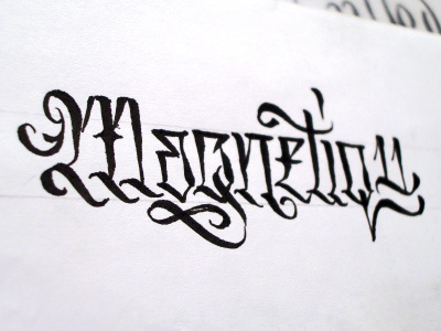 86xM11 Lettering Proposal brush concept design gothic lettering logo magnetiq11 tshirt typography