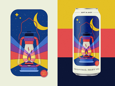 Hazy IPA Can Design beer beer can beer label brewery can design hazy ipa lantern night packaging space