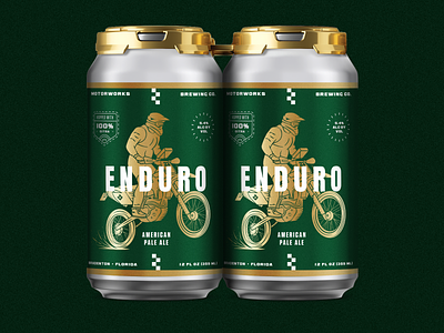 Enduro American Pale Ale beer beer can design can gold label packaging