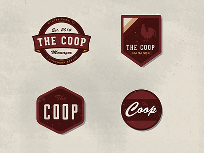 The Coop Badges badge food patch restaurant retro vintage