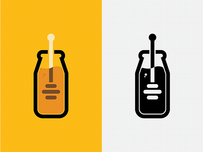 Milk + Honey Icon bold branding icon illustration logo simple