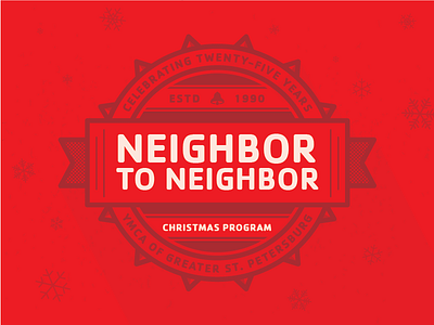 Neighbor To Neighbor (Color) badge branding christmas illustration logo