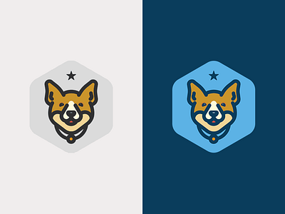 Dog Mark badge branding canine dog illustration logo mark