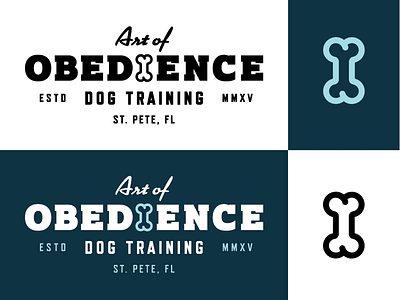 Art of Obedience 2 badge dog icon illustration logo mark