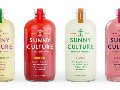 Sunny Culture Branding & Packaging bottle branding icon labels logo mark packaging