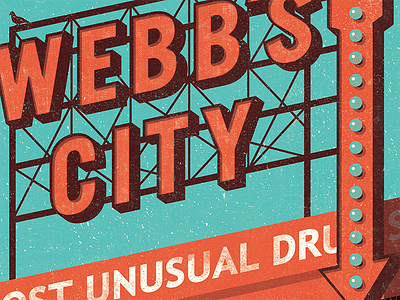 Webb's City Poster grunge illustration poster sign texture