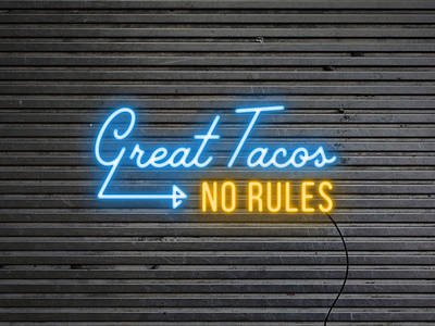 Noice Neon florida food industrial interior monoline neon neon colors neon sign restaurant sign tacos type