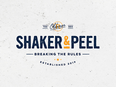 Shaker & Peel 2019 branding combo concrete distressed florida food lockup logotype mark oldsmar restaurant rough tacos texture typography