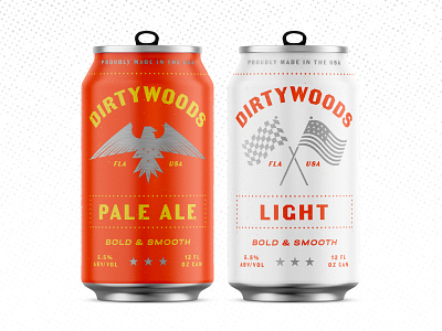 Drink Dirty Pt. 1 alcohol america beer beer branding beer can can light beer packaging pale ale patriotic red southern typography