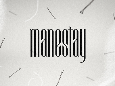 Manestay Logotype branding custom hair icon logo logotype lowercase mark texture wordmark