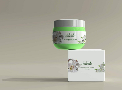 Cream box cosmetics face cream label design packaging products