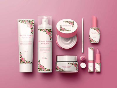 Cosmetics product 3d branding cosmetics label logo makeup