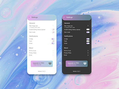 DailyUI - #7 Settings