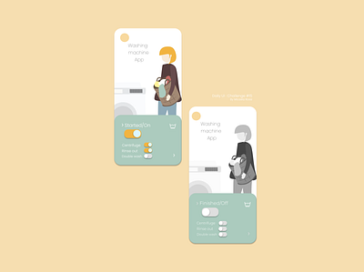DailyUI - #15 On/Off Switch app design ui wash