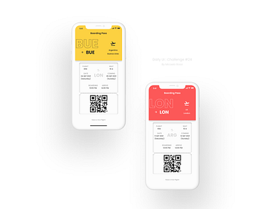 DailyUI - #24 Boarding Pass app boarding pass design travel ui