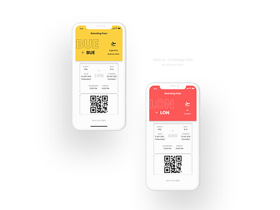 DailyUI - #24 Boarding Pass